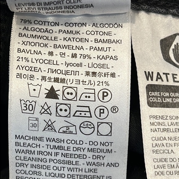 LEVI’S Women’s Dark Wash Black High Loose Tapered Leg Jeans size 24 - Picture 12 of 13